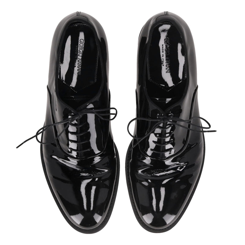 Giorgio Armani Patent Leather Derby Shoes. Size 43
