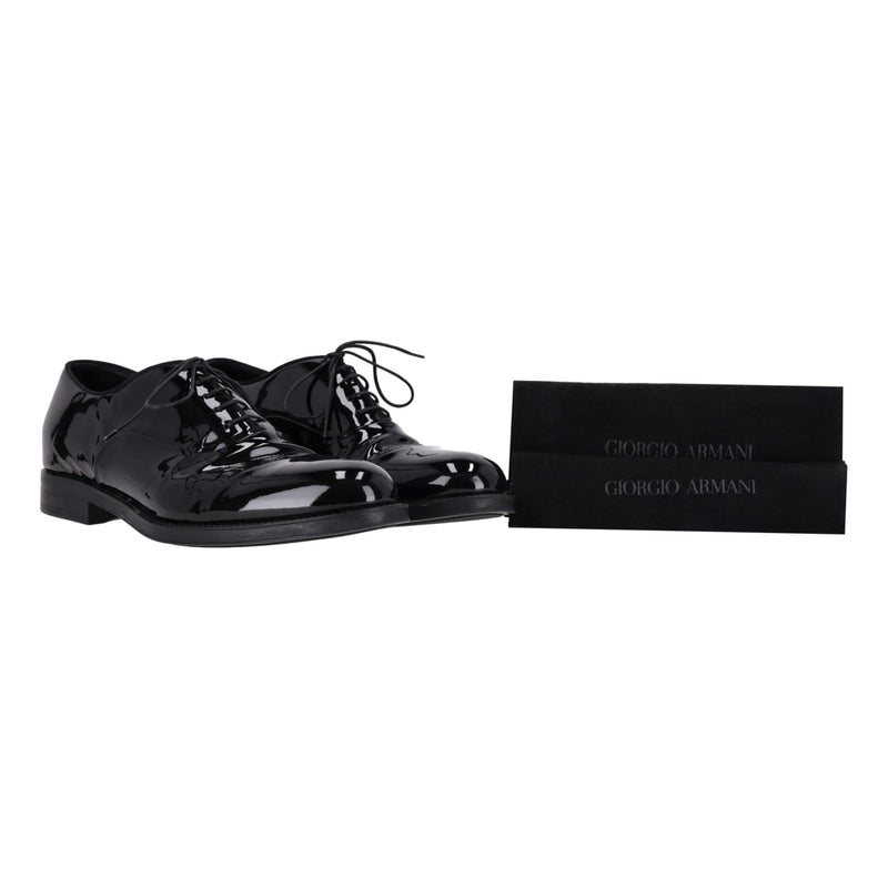 Giorgio Armani Patent Leather Derby Shoes. Size 43
