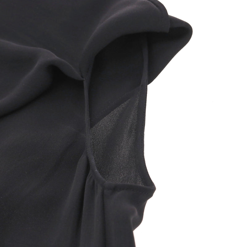 Givenchy Silk Neck-Tie Cape Top. Size 38FR