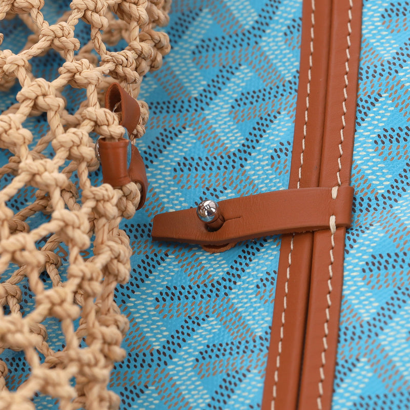 Goyard Goyardine Ltd Edition Net Aligre Raffia Mesh Tote Bag