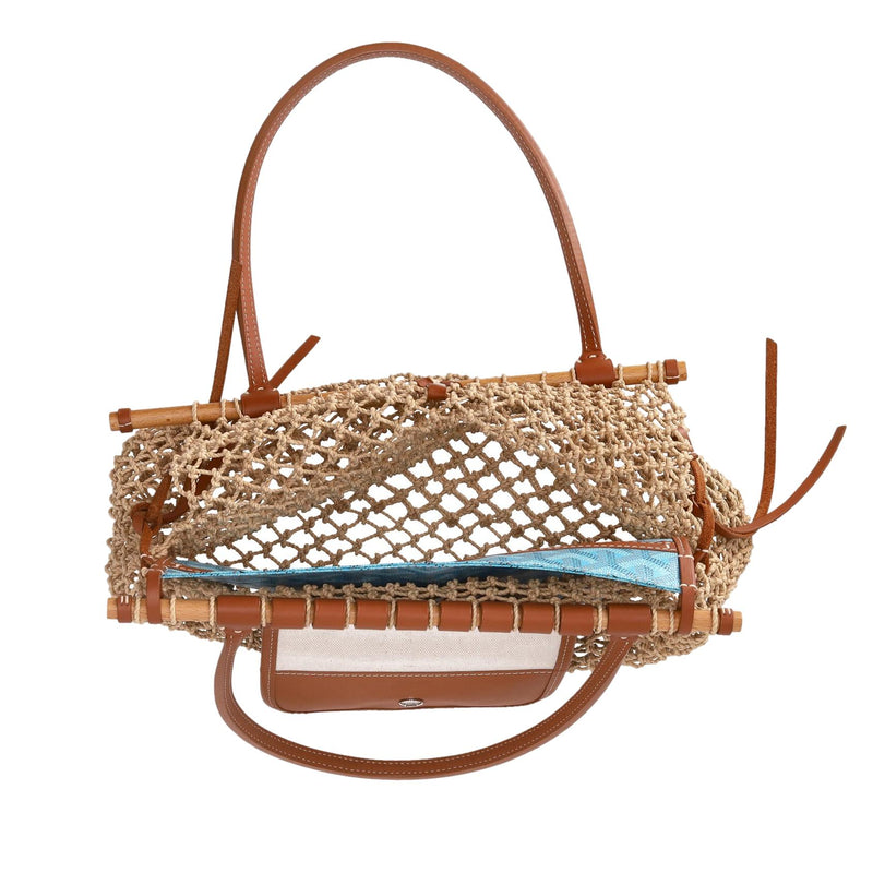 Goyard Goyardine Ltd Edition Net Aligre Raffia Mesh Tote Bag
