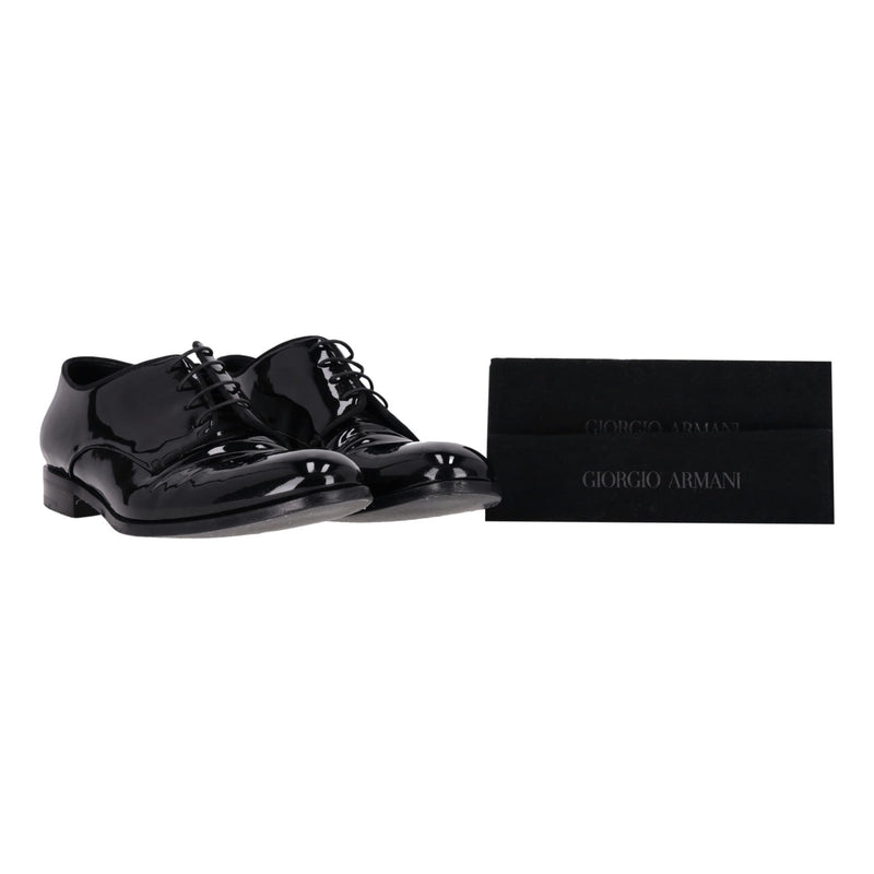 Giorgio Armani Patent Leather Derby Shoes. Size 43