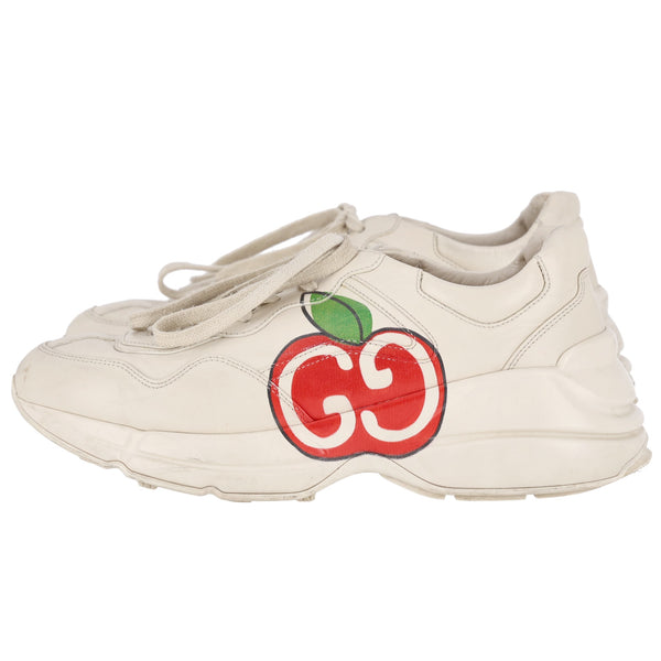 Gucci Rhyton Apple Leather Trainers. Size 40.5