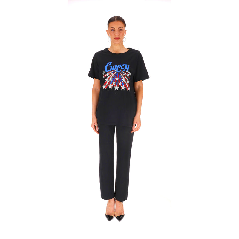 Gucci 'Guccy' Logo Cotton T-Shirt. Size S