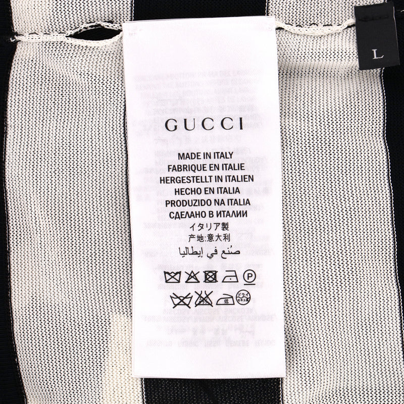 Gucci Striped Dress with 'GG' Pearl Buttons. Size L