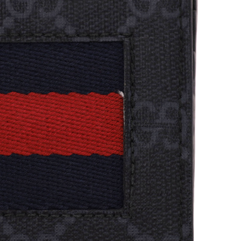 Gucci GG Supreme Monogram Web Stripe Bi-Fold Wallet