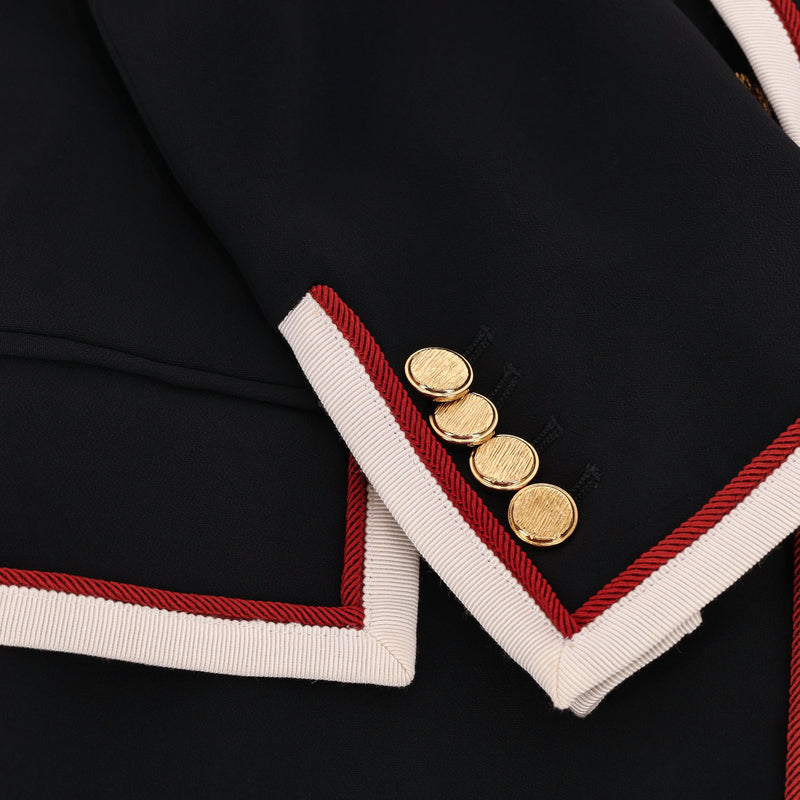 Gucci Grosgain Trimmed Cady Blazer/Jacket. Size 36IT