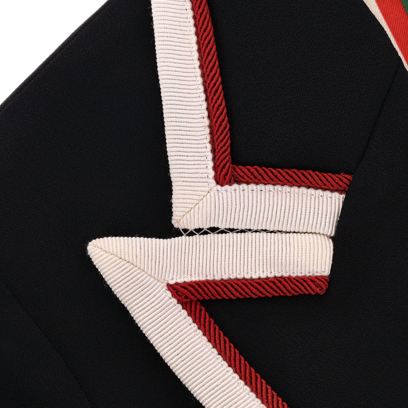 Gucci Grosgain Trimmed Cady Blazer/Jacket. Size 36IT