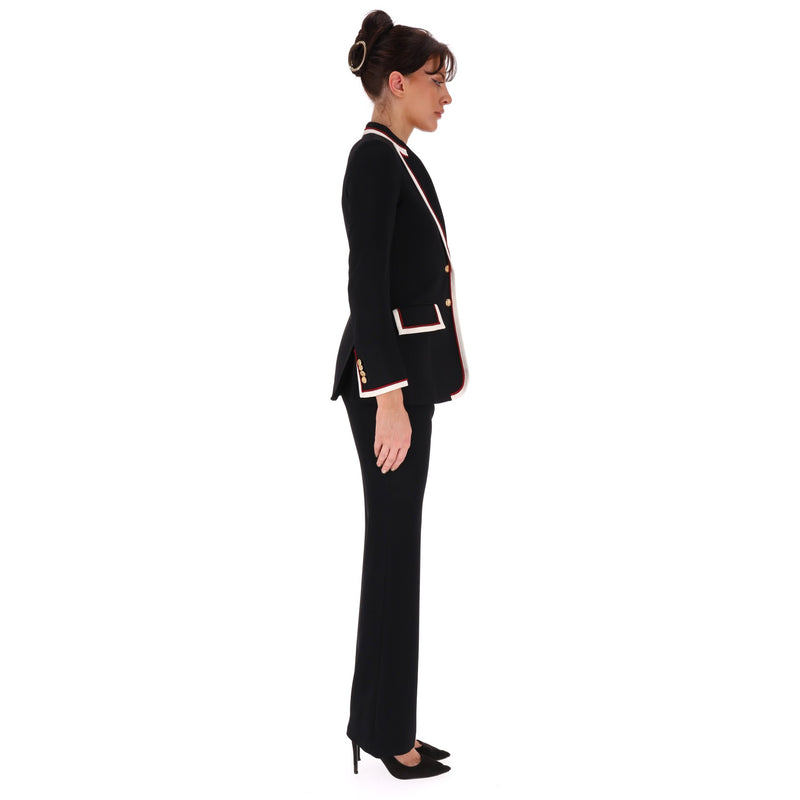 Gucci Grosgain Trimmed Cady Blazer/Jacket. Size 36IT