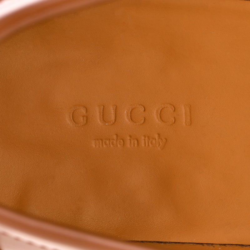 Gucci Millennial Ribot Cut-Out GG Logo Leather Loafers. Size 40.5