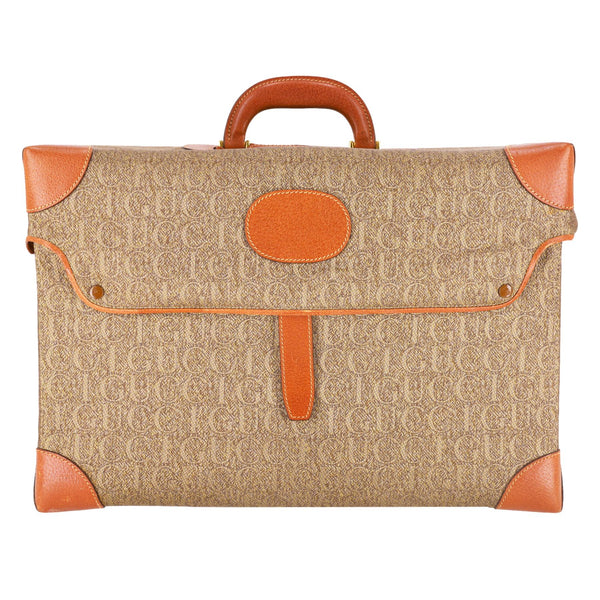 Gucci Vintage All-Over 'Gucci' Logo Canvas Vanity Case