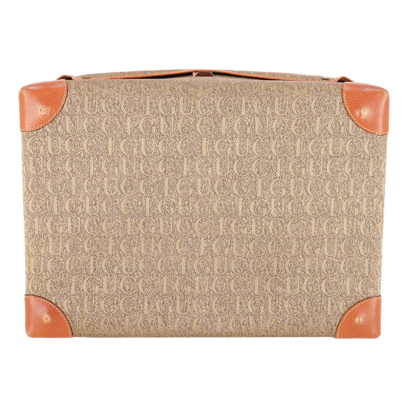 Gucci Vintage All-Over 'Gucci' Logo Canvas Vanity Case