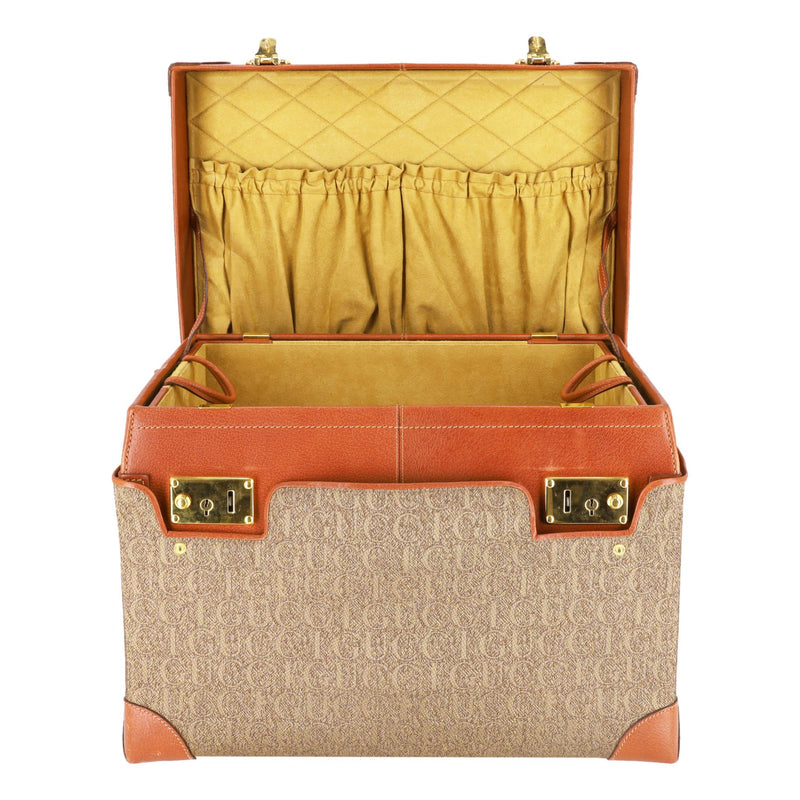 Gucci Vintage All-Over 'Gucci' Logo Canvas Vanity Case