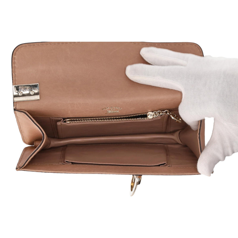 Gucci Calfskin Interlocking GG Medium Chain Shoulder Bag