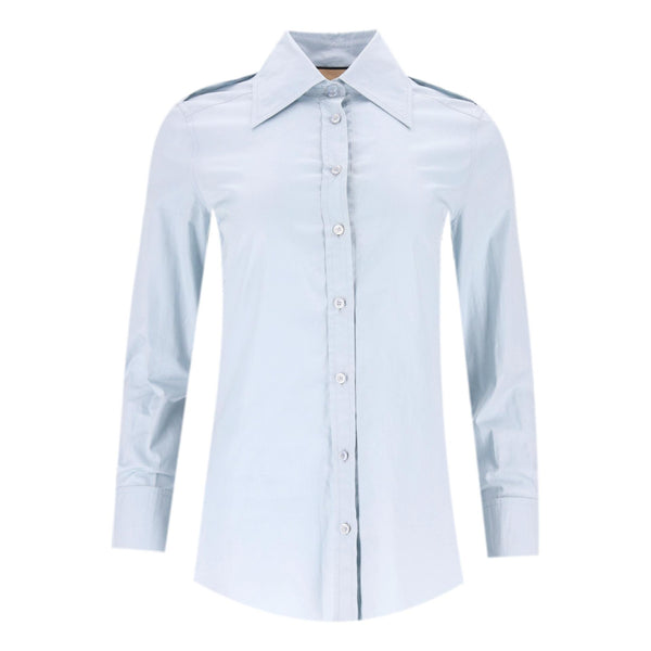 Gucci Cotton Shirt With 'GG' Logo Enamel Button Details. Size 38IT
