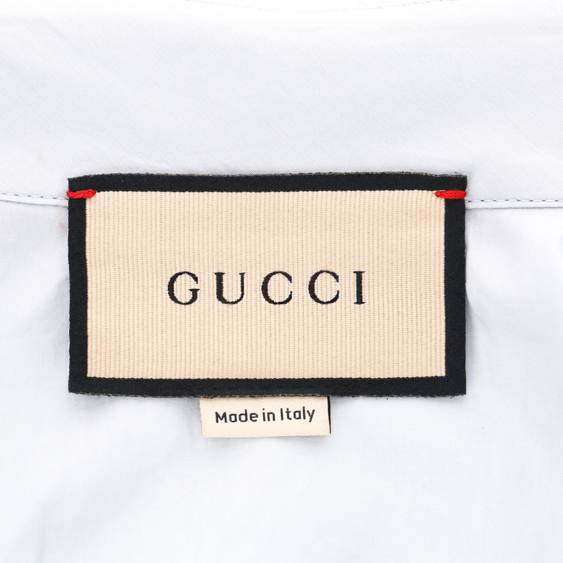 Gucci Cotton Shirt With 'GG' Logo Enamel Button Details. Size 38IT