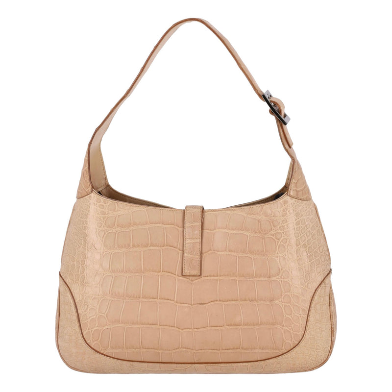 Gucci Crocodile Skin Jackie Hobo Shoulder Bag