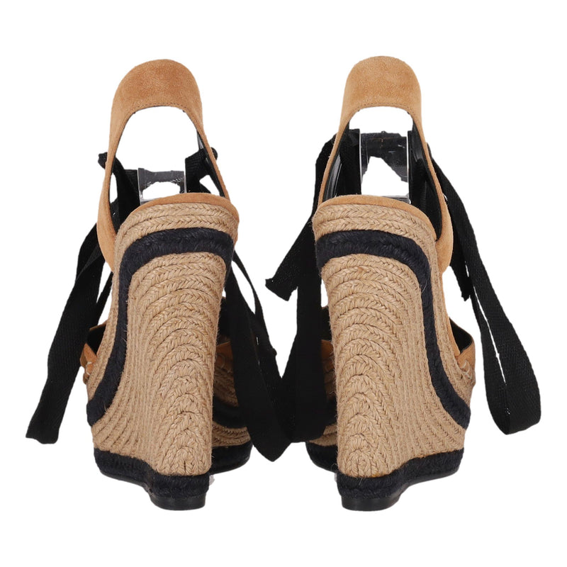 Gucci Suede Espadrille Wedge Sandals. Size 36.5