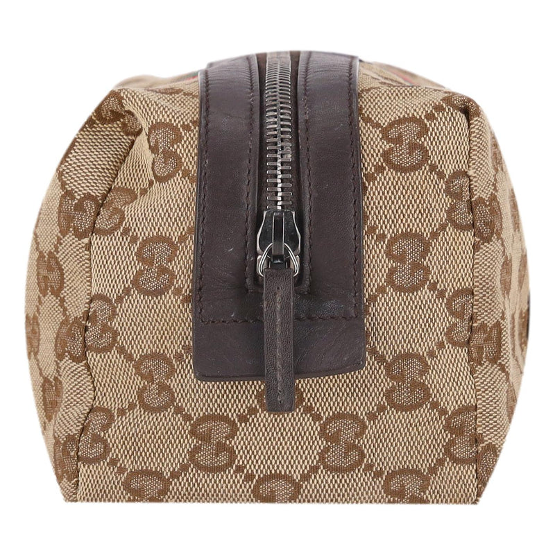 Gucci GG Canvas Web Stripe Cosmetic Pouch/Toiletry Bag