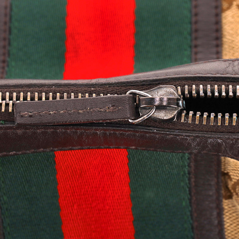 Gucci GG Canvas Web Stripe Cosmetic Pouch/Toiletry Bag