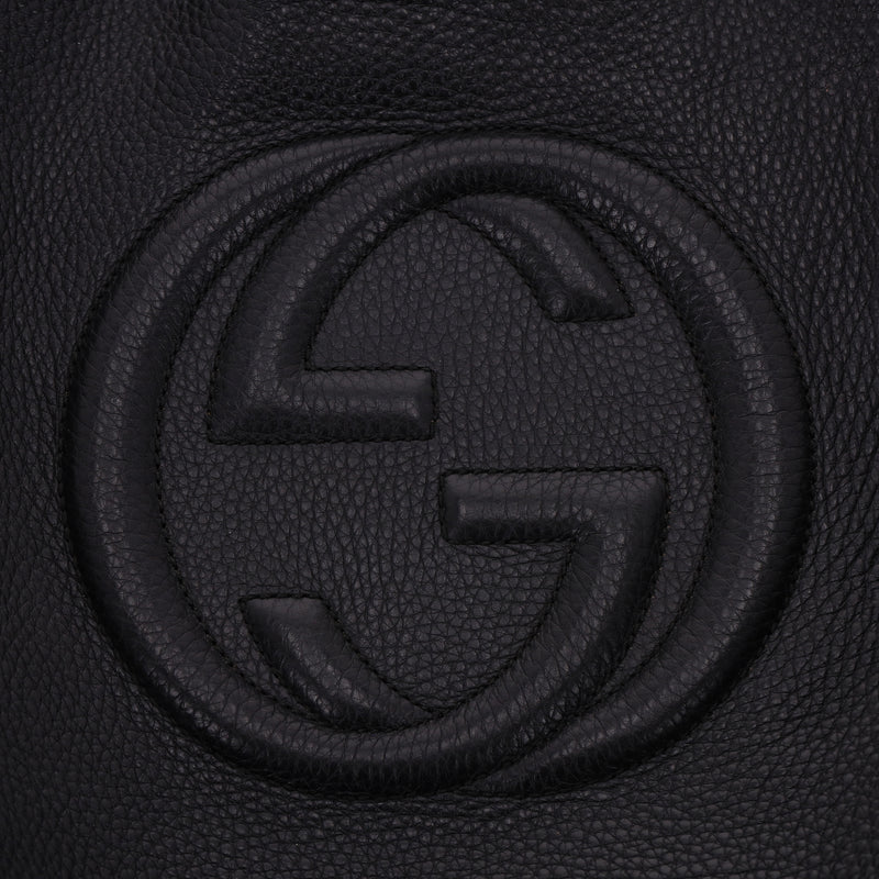 Gucci Soho GG Logo Embossed Leather Tote Bag