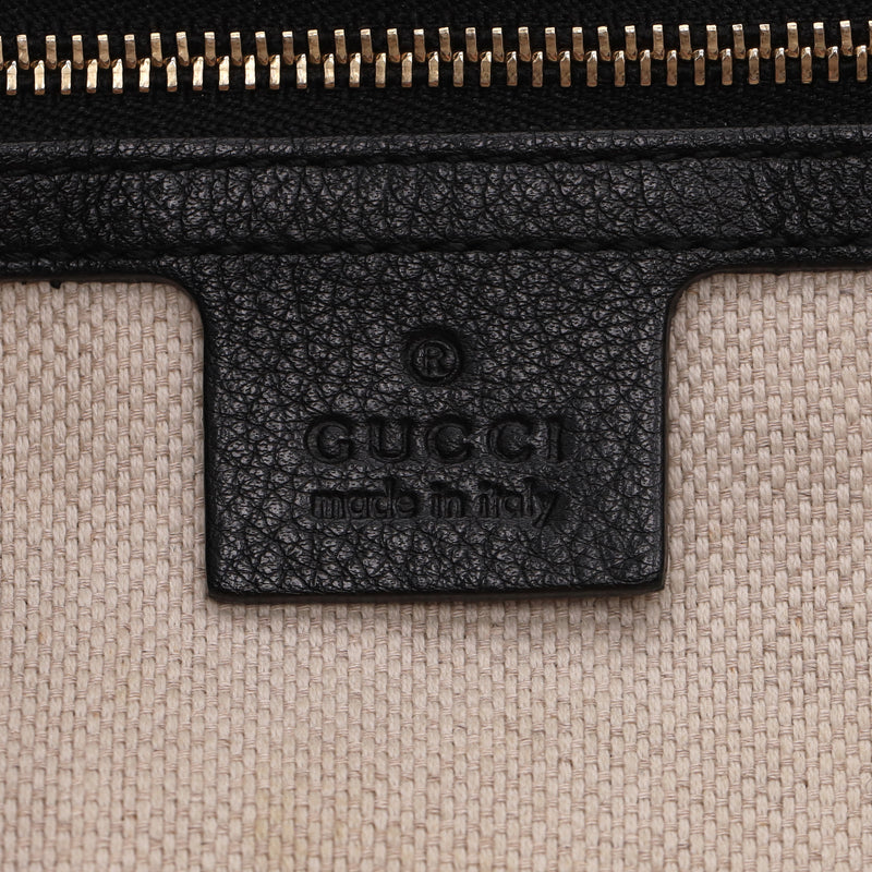 Gucci Soho GG Logo Embossed Leather Tote Bag