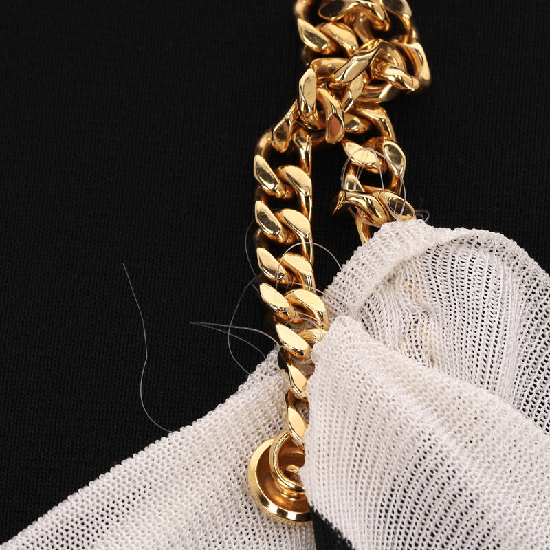 Gucci Knitted Dress With Chain Straps Detail. Size M