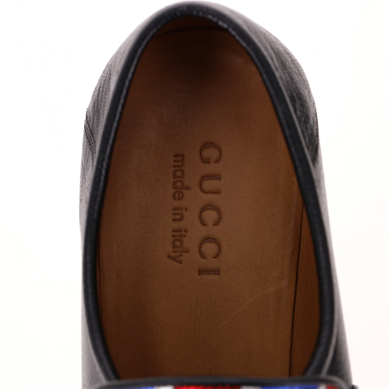 Gucci Union Jack Horsebit Leather Heeled Loafers. Size 39