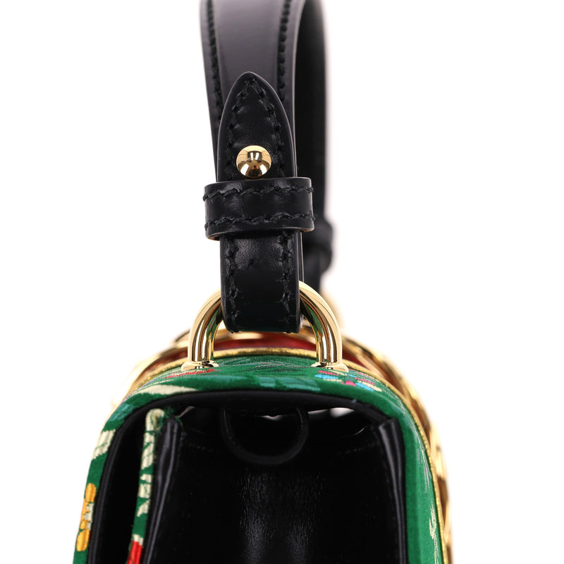 Gucci Floral Jacquard Sylvie Small Top Handle Bag