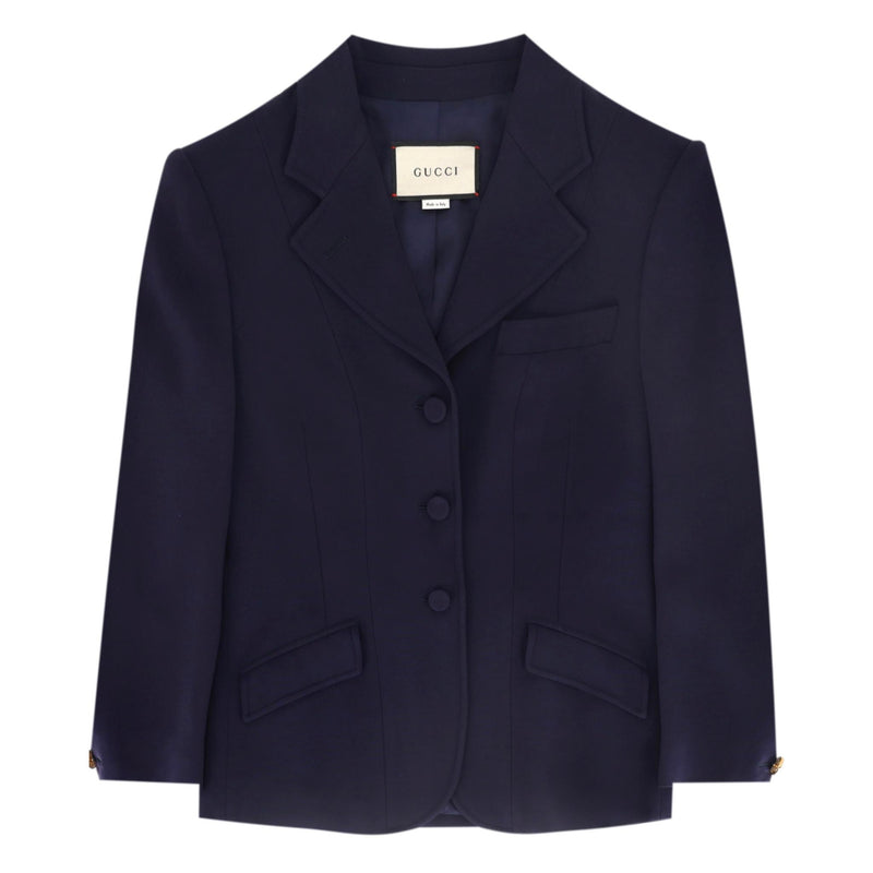 Gucci Tailored Jacket With 'GG' Button Cuffs. Size 40IT