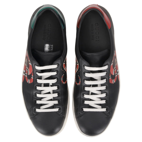 Gucci Ace Kingsnake Leather Sneakers. Size 43