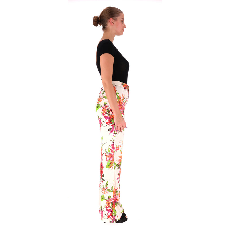 Hale Bob Floral-Print Flared Trousers. Size M
