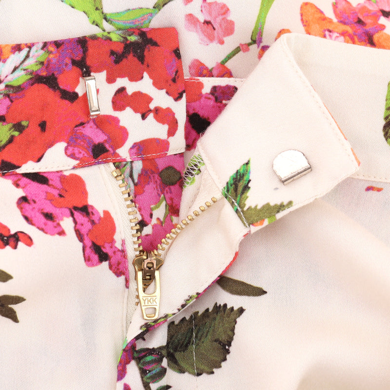 Hale Bob Floral-Print Flared Trousers. Size M