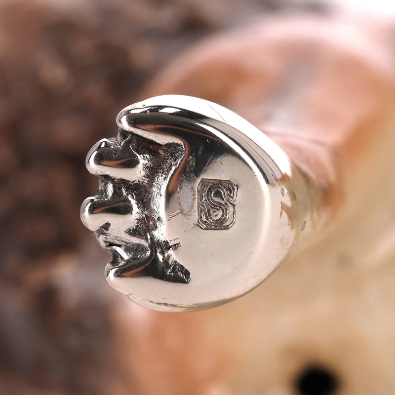 Saturno Hand Enamelled 925 Sterling Silver Lion Family - Set Of Four Ornaments