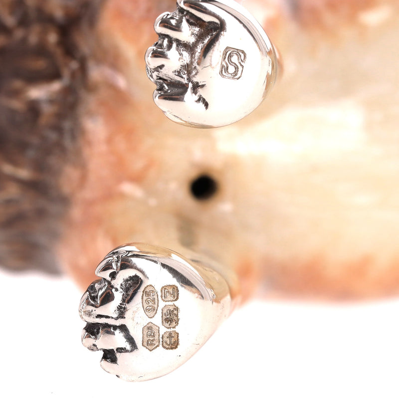 Saturno Hand Enamelled 925 Sterling Silver Lion Family - Set Of Four Ornaments