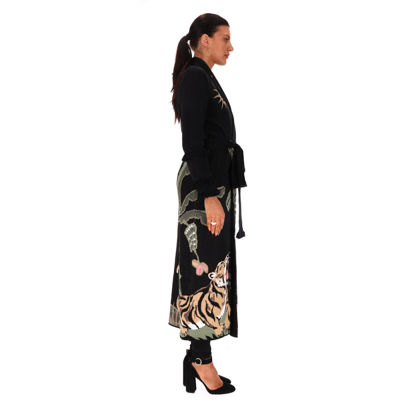 Hayley Menzies Roaring Tiger Cotton Jacquard Duster Cardigan. Size S