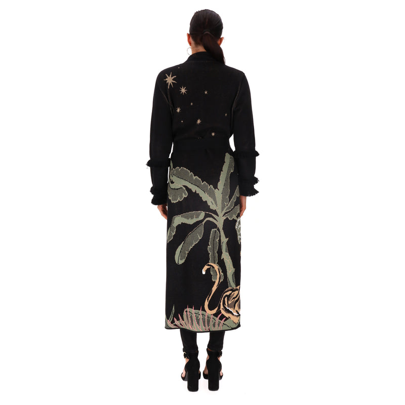 Hayley Menzies Roaring Tiger Cotton Jacquard Duster Cardigan. Size S