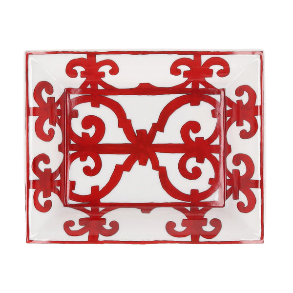 Hermes Balcon du Guadalquivir Porcelain & Goat Skin Tray