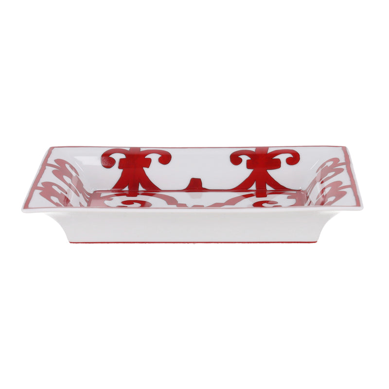 Hermes Balcon du Guadalquivir Porcelain & Goat Skin Tray
