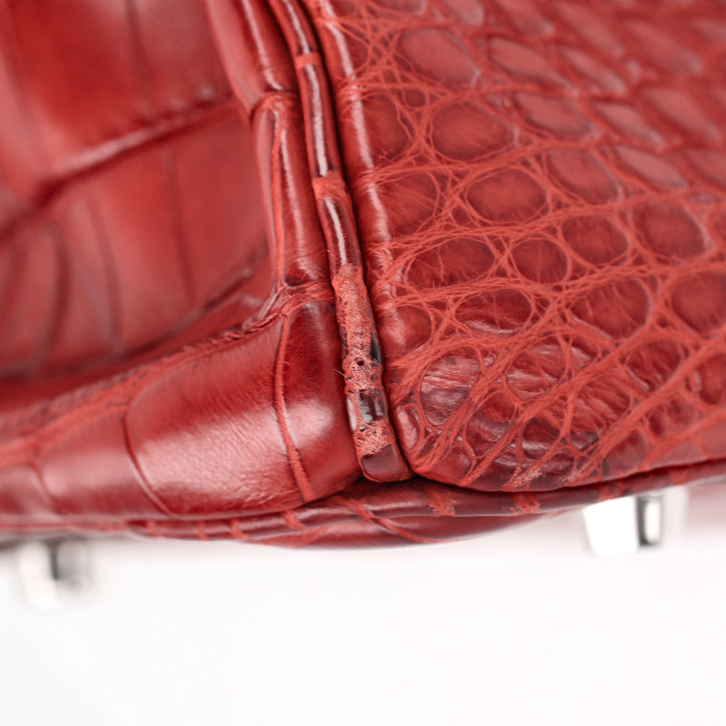Hermes Birkin 30 Alligator Skin Handbag