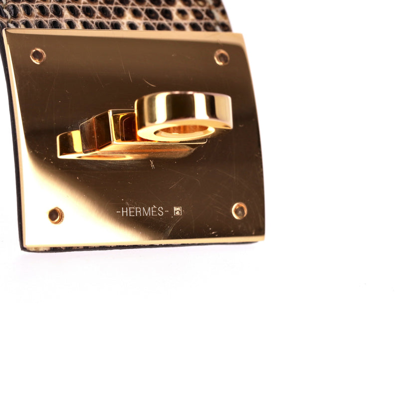 Hermes Lizard Skin Kelly Dog Bracelet