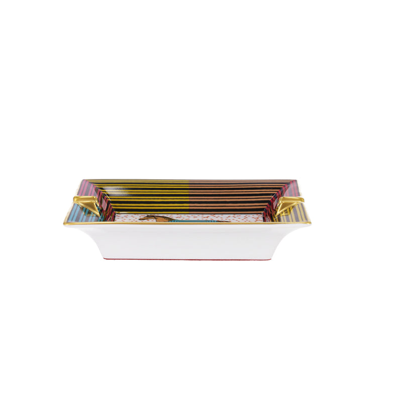 Hermes Garde-Robe Pop Porcelain  & Goatskin Ashtray