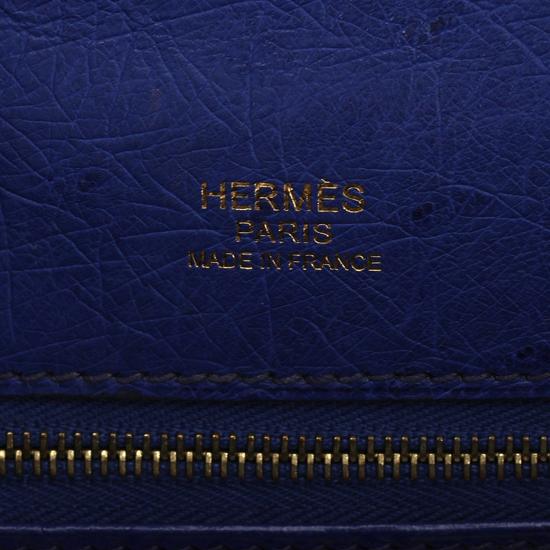 Hermes Kelly Ltd Edition Ghillies Bag In Ostrich Skin