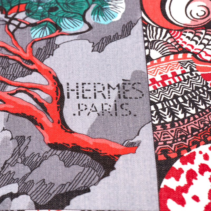 Hermès 'Sieste au Paradis' Silk & Cashmere Shawl/Scarf By Aline Honore