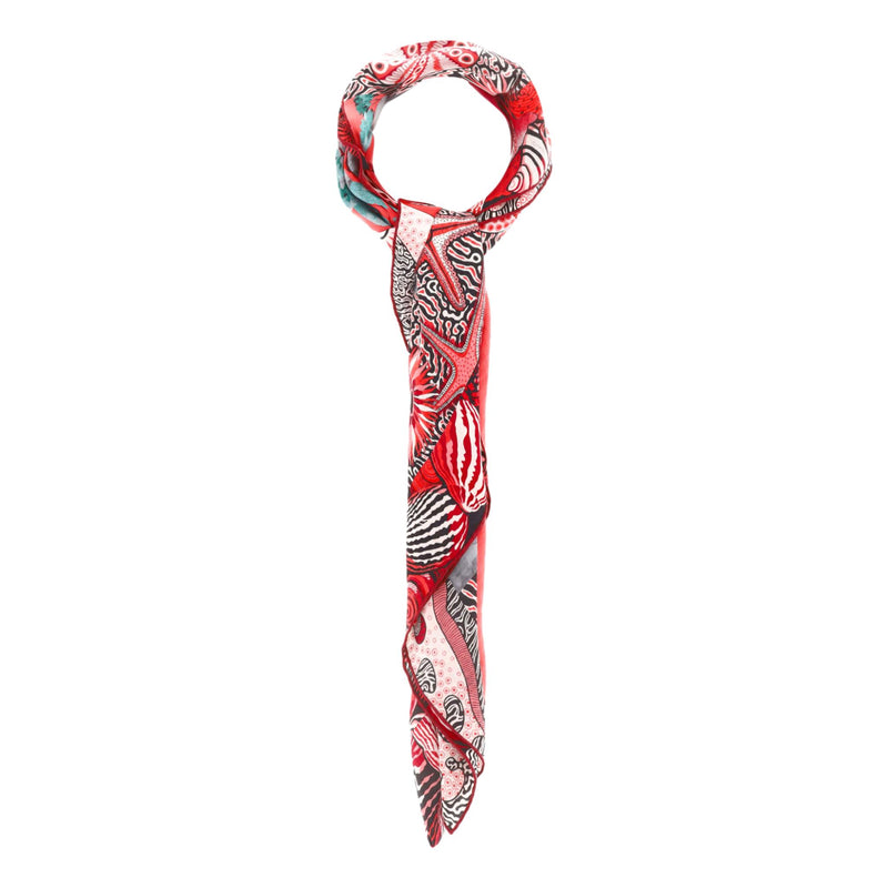 Hermès 'Sieste au Paradis' Silk & Cashmere Shawl/Scarf By Aline Honore