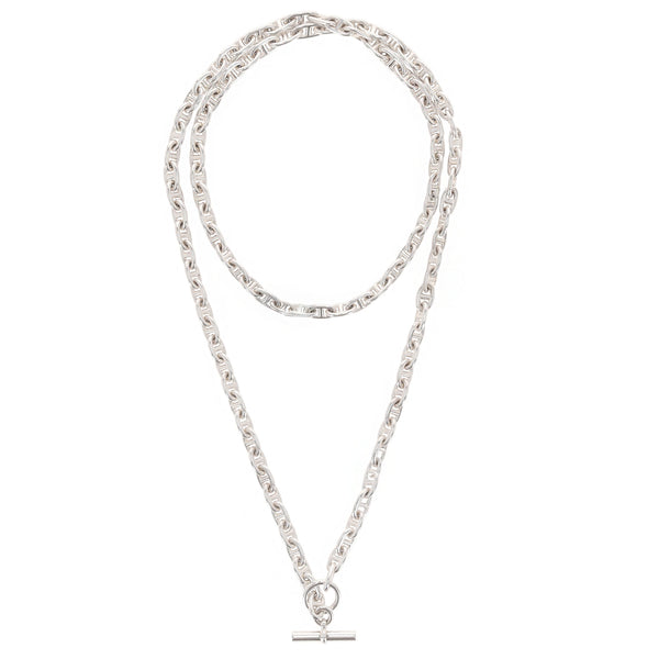 Hermes Rare Model  'Chaine d’Ancre'  925 Sterling Silver XL Necklace