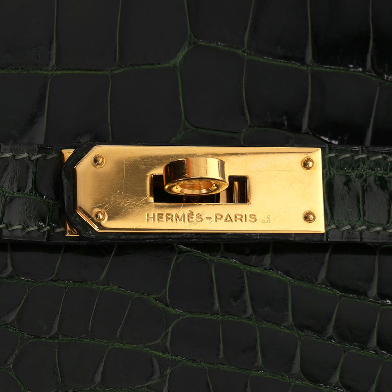 Hermes Vintage Ostrich & Crocodile Skin Himalaya Symbiose 43 Handbag