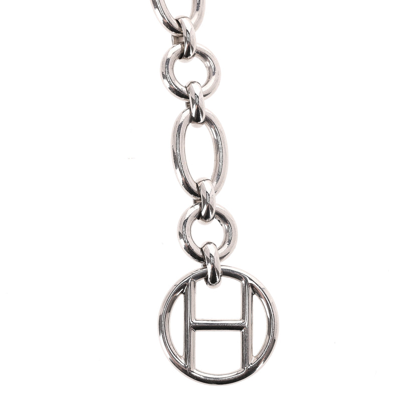 Hermes Palladium Plated Olga Chain Belt With Signature Charms