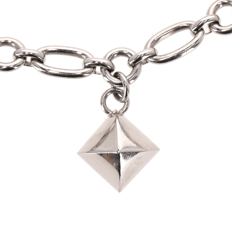Hermes Palladium Plated Olga Chain Belt With Signature Charms