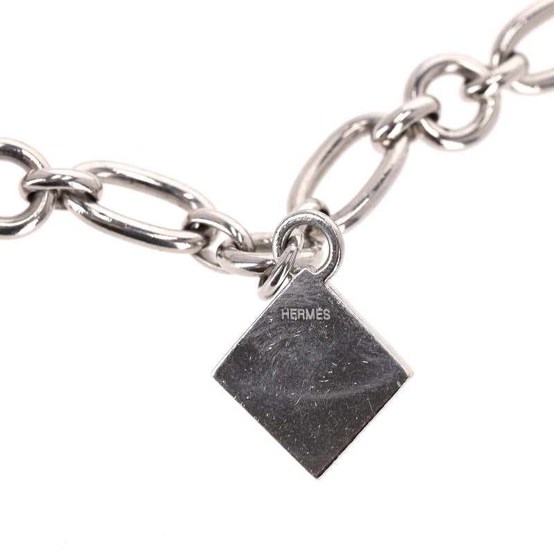 Hermes Palladium Plated Olga Chain Belt With Signature Charms